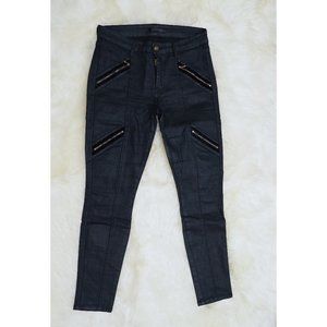 7 for All Mankind - Waxed skinny jeans